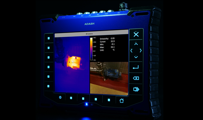 Adash high end vibration analyzer with IR camera and ultrasound