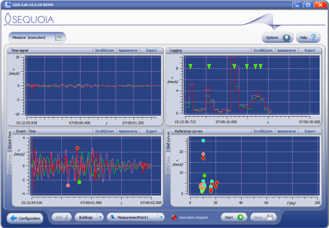 GEA Ground Vibration Monitoring Software for DIN 4150-3